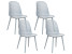 Inny kolor wybarwienia: Zestaw 4 krzeseł błękitny styl nowoczesny