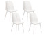 Inny kolor wybarwienia: Zestaw 4 krzeseł białych styl nowoczesny