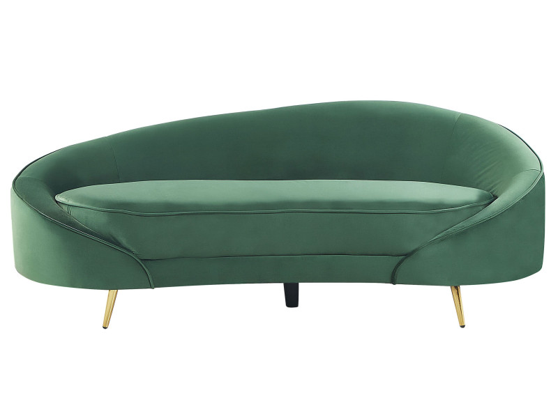 Sofa welurowa w stylu glamour zielona szmaragdowa, 717028