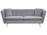 Inny kolor wybarwienia: Sofa kanapa welurowa pikowana jasnoszara