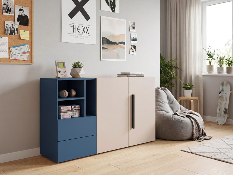 Komoda 135 cm młodzieżowa z szufladami LUMI, 7173011