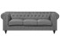 Inny kolor wybarwienia: Sofa kanapa chesterfield jasnoszara