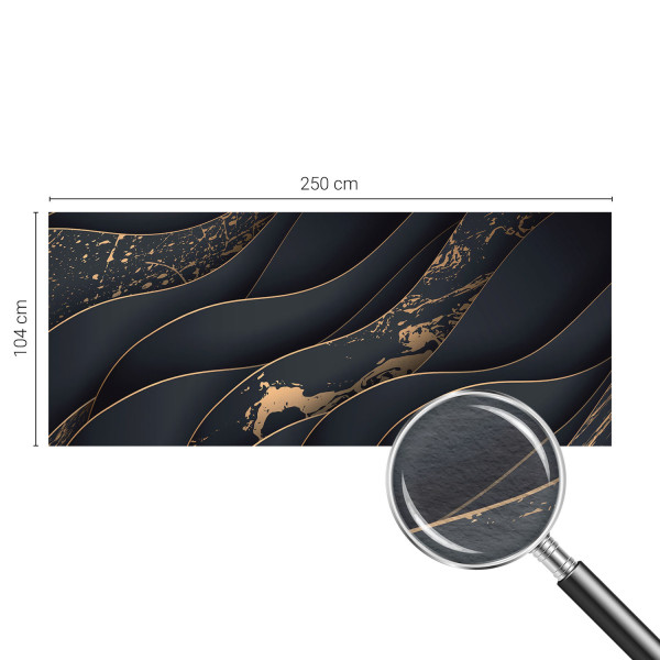 Tapety flizelinowe do salonu Eleganckie fale 250x104 Wallfluent, 7200794