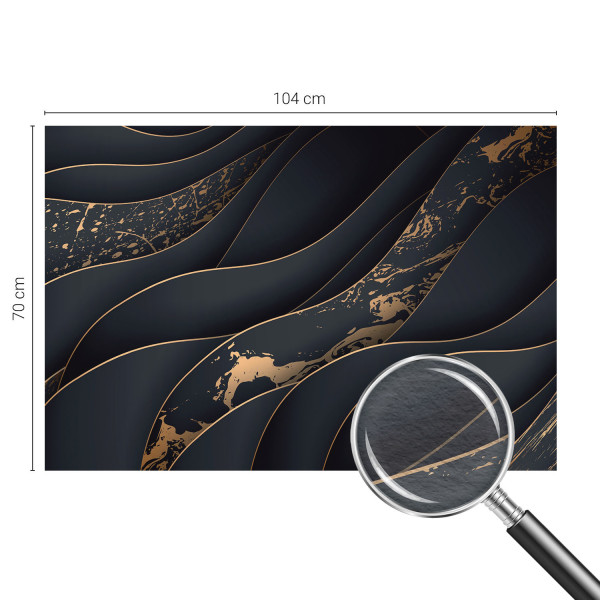 Tapety flizelinowe do salonu Eleganckie fale 104x70 Wallfluent, 7201354