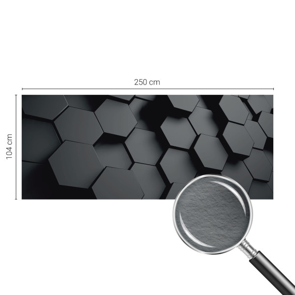 Nowoczesne tapety flizelinowe Sześciokąty 3D 250x104 Wallfluent, 7201396
