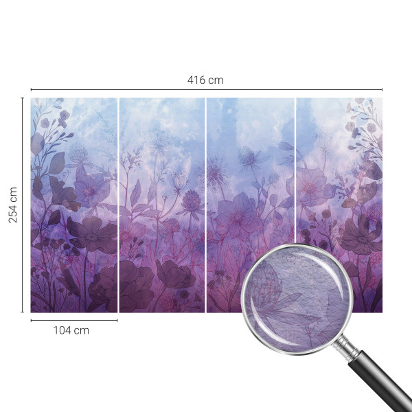 Tapeta na flizelinie Pastelowe kwiaty 416x254 Wallfluent, 7204169