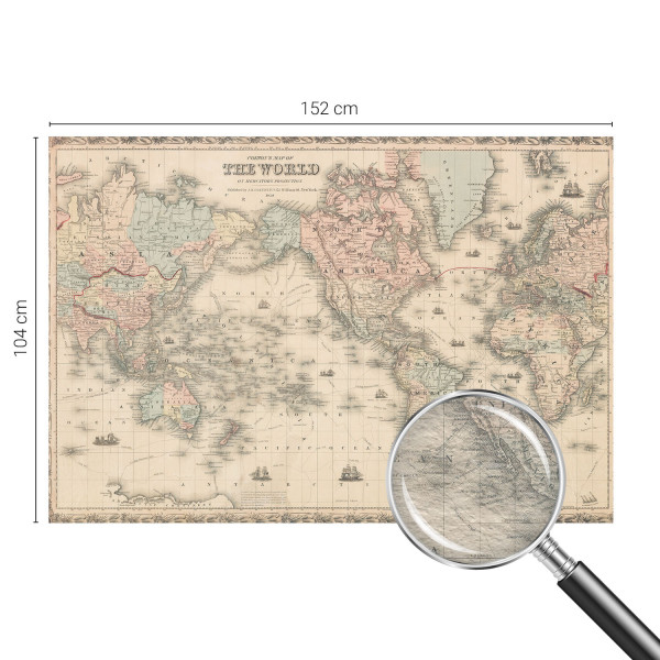 Tapeta ścienna na flizelinie Historyczna mapa 152x104 Wallfluent, 7204190
