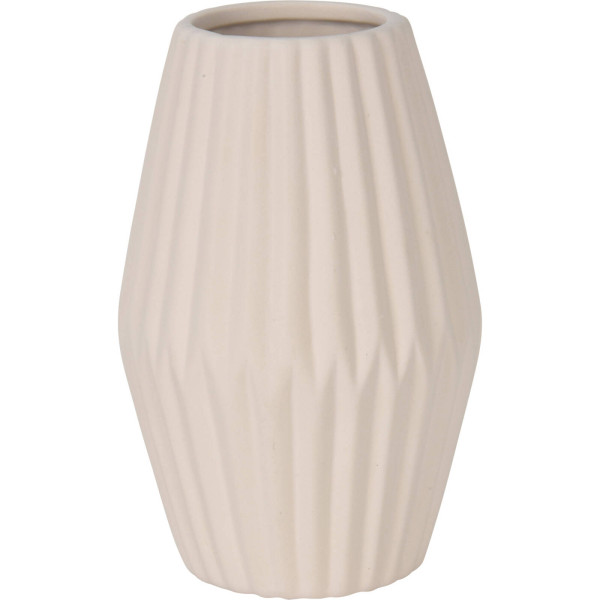 Ceramiczny wazon prążkowany, wys. 17 cm, 720723