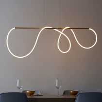 Lampa wisząca ATTALEA satynowa złota LED 43,7W 3000K 4000lm IP20 Endon