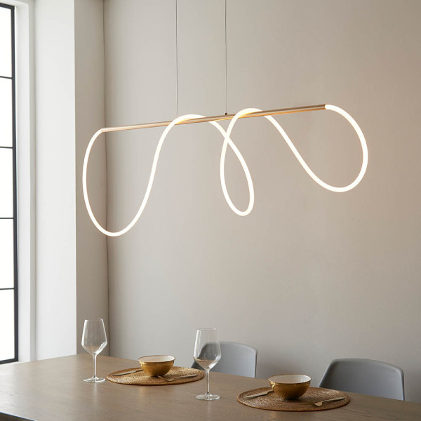 Lampa wisząca ATTALEA satynowa złota LED 43,7W 3000K 4000lm IP20 Endon, 7217217