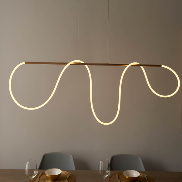 Lampa wisząca ATTALEA satynowa złota LED 43,7W 3000K 4000lm IP20 Endon, 7217218