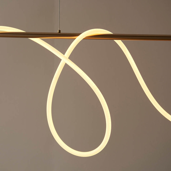 Lampa wisząca ATTALEA satynowa złota LED 43,7W 3000K 4000lm IP20 Endon, 7217221