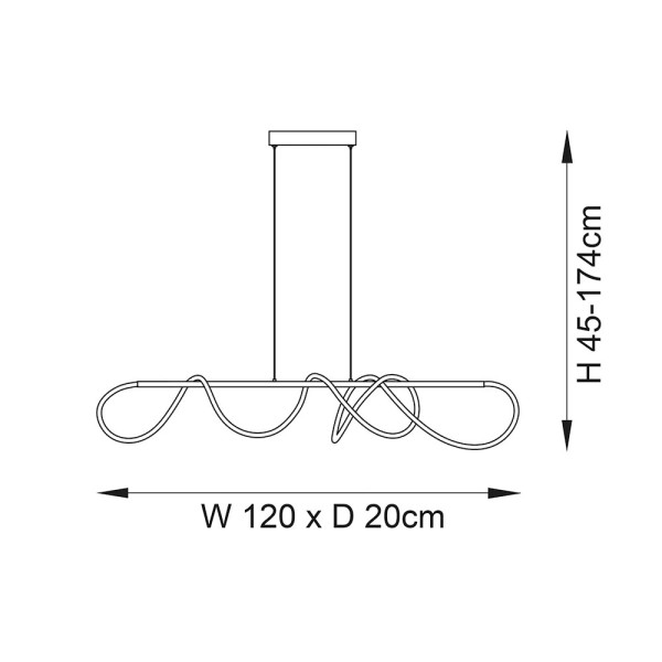 Lampa wisząca ATTALEA satynowa złota LED 43,7W 3000K 4000lm IP20 Endon, 7217223