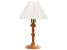 Inny kolor wybarwienia: Lampa stołowa 38cm ciemne drewno biały abażur