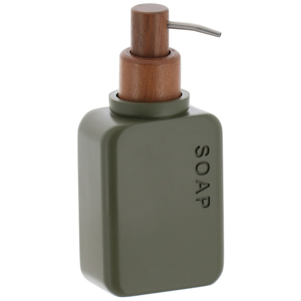 Dozownik na mydło Salva oliwkowy 300 ml ozdobny, 7243074