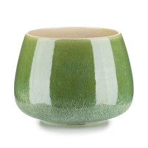 Osłonka ceramiczna zielona 11x14,5 cm