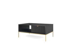 Produkt: Czarna Ława Stolik Kawowy na metalowych nóżkach 104cm Nilo ps