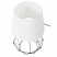 Lampka nocna stołowa biurkowa LED glamour E27 metal biało-czarna 34 cm, 7305984
