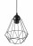 Lampka nocna stołowa Diament czarna metalowa nowoczesna E27 34 cm, 7306023