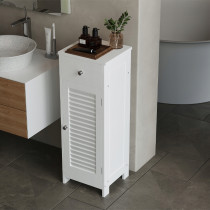 Szafka łazienkowa słupek drzwi biała wysoka 2 półki z szufladą loft 87 cm