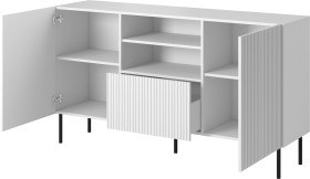 Czarna komoda 150 cm z szufladą i 2 drzwiami PELIO