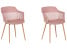 Produkt: Zestaw 2 krzeseł do jadalni tworzywo róż