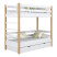 Inny kolor wybarwienia: Drewniane łóżko piętrowe z szufladą N03 80x200