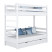 Inny kolor wybarwienia: Drewniane łóżko piętrowe z szufladą N03 100x200