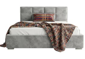 Produkt: Łóżko Tapicerowane Keja 180x200 Pojemnik Stelaż Velvet Szary | Od Ręki