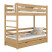 Inny kolor wybarwienia: Dębowe łóżko piętrowe z szufladą N03 100x200