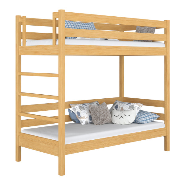 Drewniane łóżko piętrowe N03 80x180, 745625