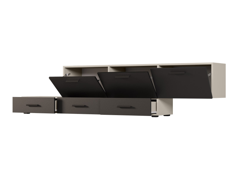 Komoda Kaszmirowy Beż / Czarny Onyx Multi-Smart  180 – 240 cm, 7469599