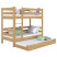 Produkt: Dębowe łóżko piętrowe z szufladą na materac N01 80x180