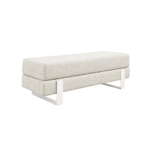 Produkt: Ławka tapicerowana do przedpokoju Noemi 80 cm biała beż siedzisko