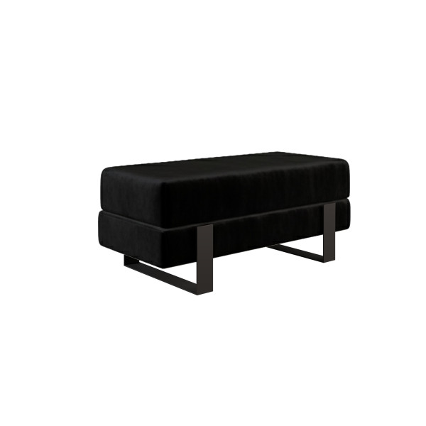 Ławka tapicerowana do przedpokoju Noemi 80 cm czarna, 7476370