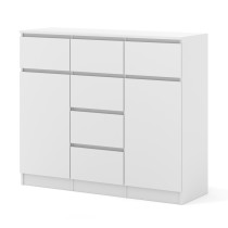 Produkt: Komoda MAJA 2D6S 120 cm biały mat 6 szuflad szafka stojąca na cokole