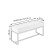 Ławka do przedpokoju tapicerowana Glamour 80 cm, 7502510