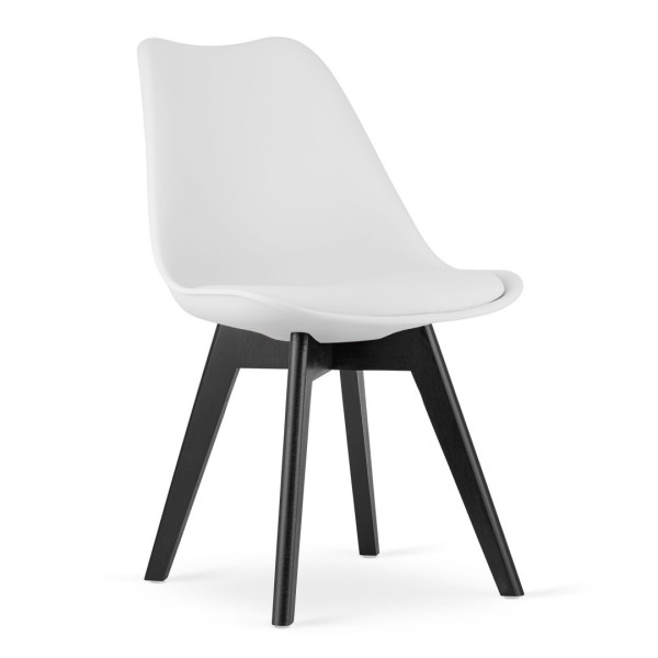 Krzesło MARK - białe / nogi czarne x 1, 751745