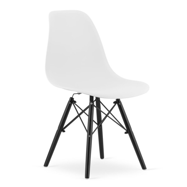 Krzesło OSAKA białe / nogi czarne x 1, 752483