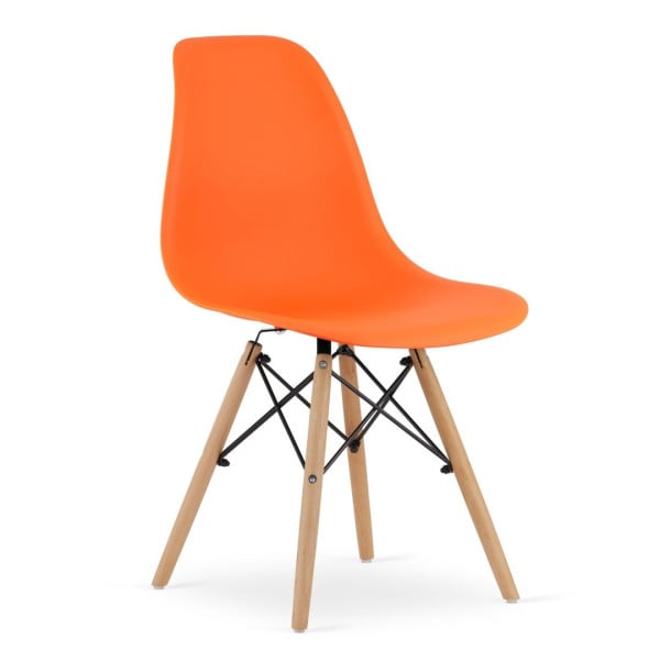 Krzesło OSAKA pomarańcz / nogi naturalne x 1, 752718