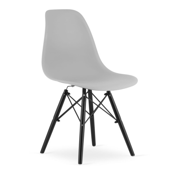 Krzesło OSAKA szare / nogi czarne x 1, 752814