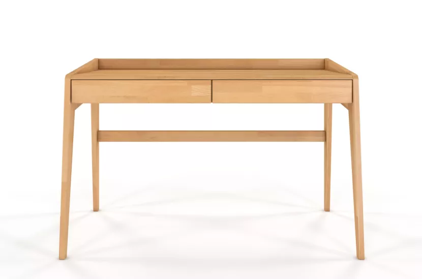 Drewniane bukowe biurko z szufladami Visby LISA / naturalne, 757818