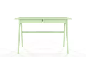 Drewniane biurko z szufladami Visby EDDA / pudrowa zieleń