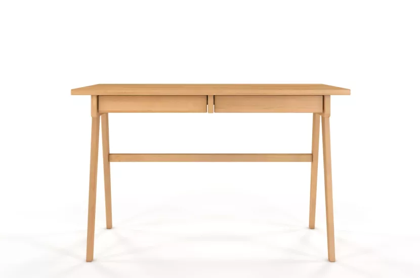 Drewniane bukowe biurko z szufladami Visby EDDA / naturalne, 757850