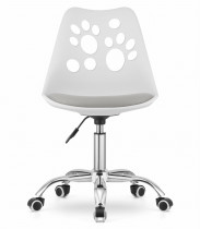 Krzesło obrotowe PRINT - biało-szare