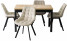 Inny kolor wybarwienia: Zestw Stół i 4 Krzesła SKUBI Riviera/Czarny i 4x RICK Ecru