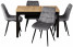 Inny kolor wybarwienia: Zestaw Stół i 4 Krzesła SKUBI Riviera/Czarny i 4x RIO Popiel