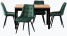 Inny kolor wybarwienia: Zestaw Stół i Krzesła SKUBI Craft/Czarny i 4x RIO Zielony