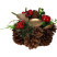 Produkt: Świecznik z szyszek, dekoracja świąteczna, 15 cm