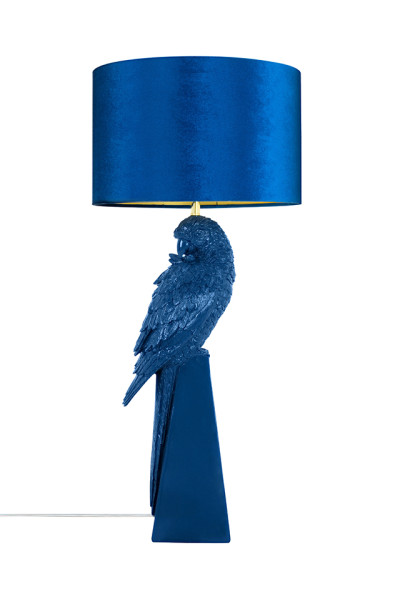 KARE lampa stołowa PARROT 84 cm niebieska, 762831